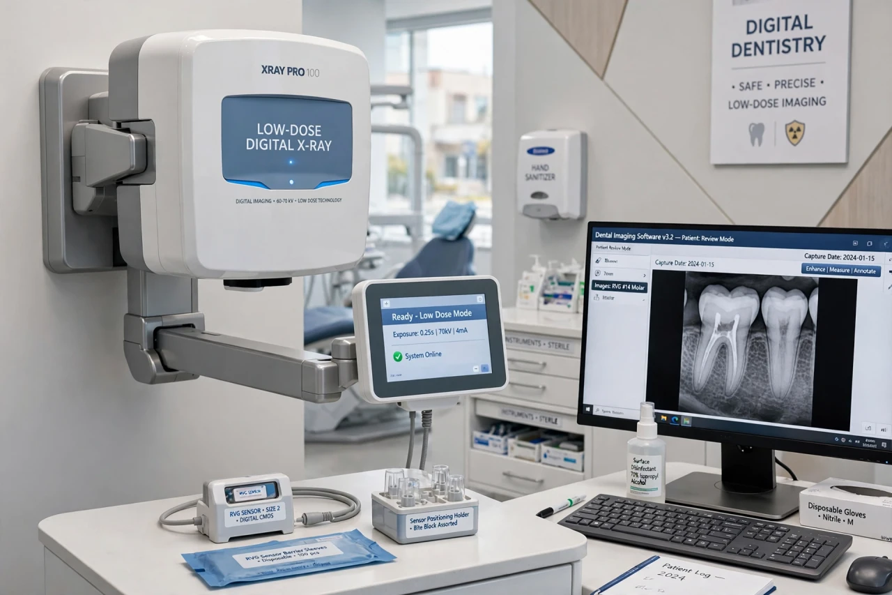 Digital dental imaging equipment at Samta Colony clinic