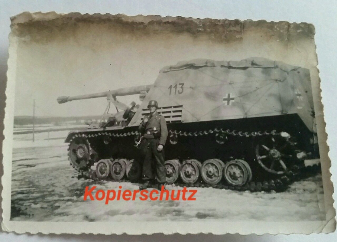 Orig.Foto Panzer Sdkfz Panzerjäger Nashorn Numme