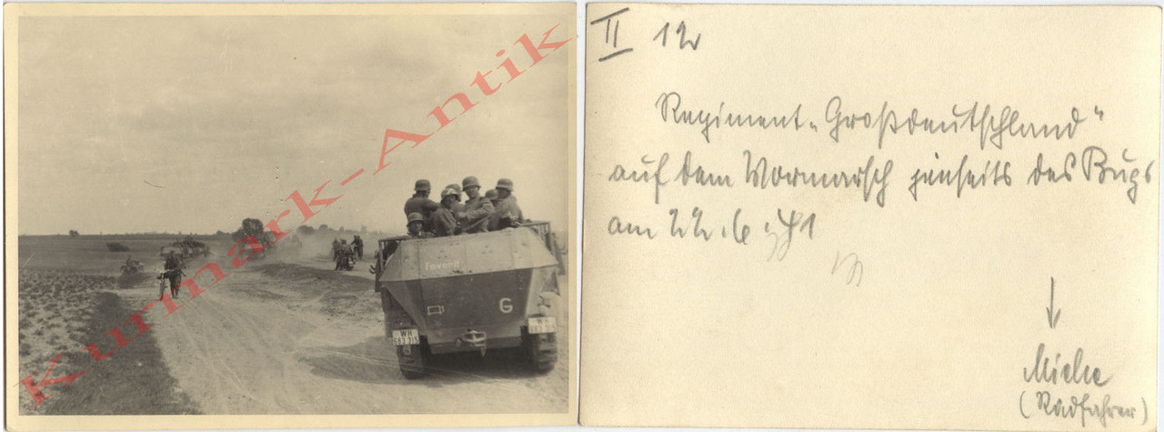 Foto Wehrmacht Russland Panzer Spähwagen Halbket