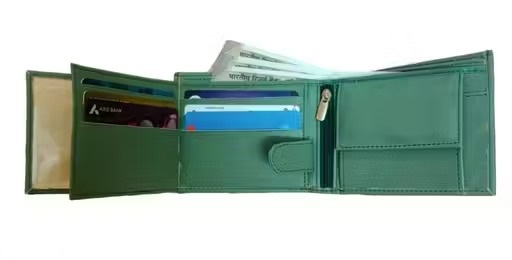 Stylish wallet for men Green.(W106)