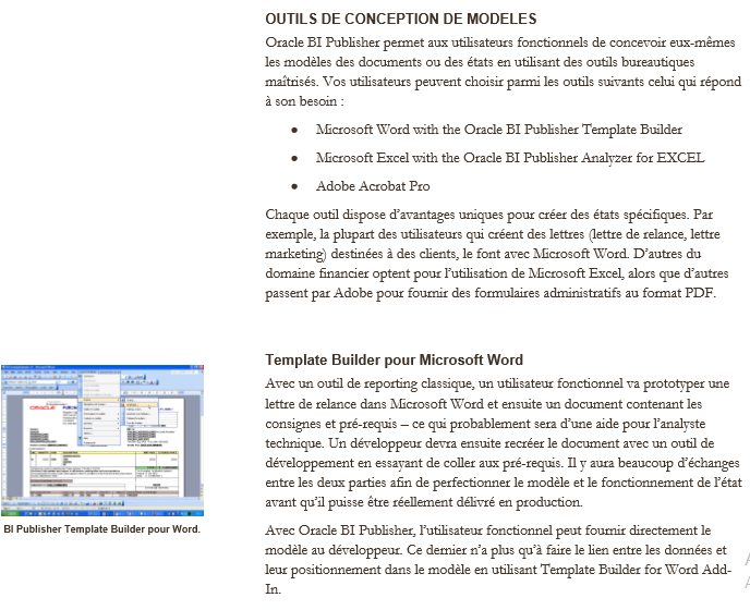 Oracle bi publisher entreprise