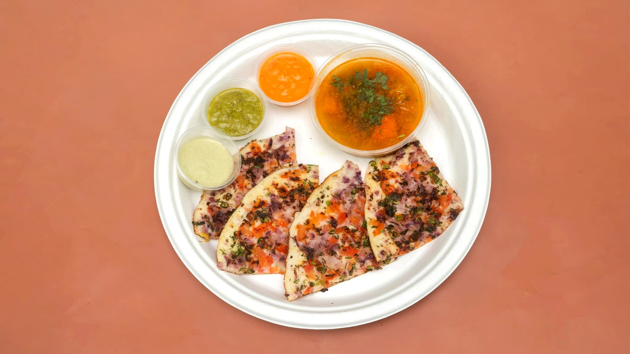 Chilli Onion Tomato Uttapam