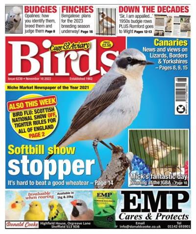 Cage & Aviary Birds - Issue 6239, November 16, 2022