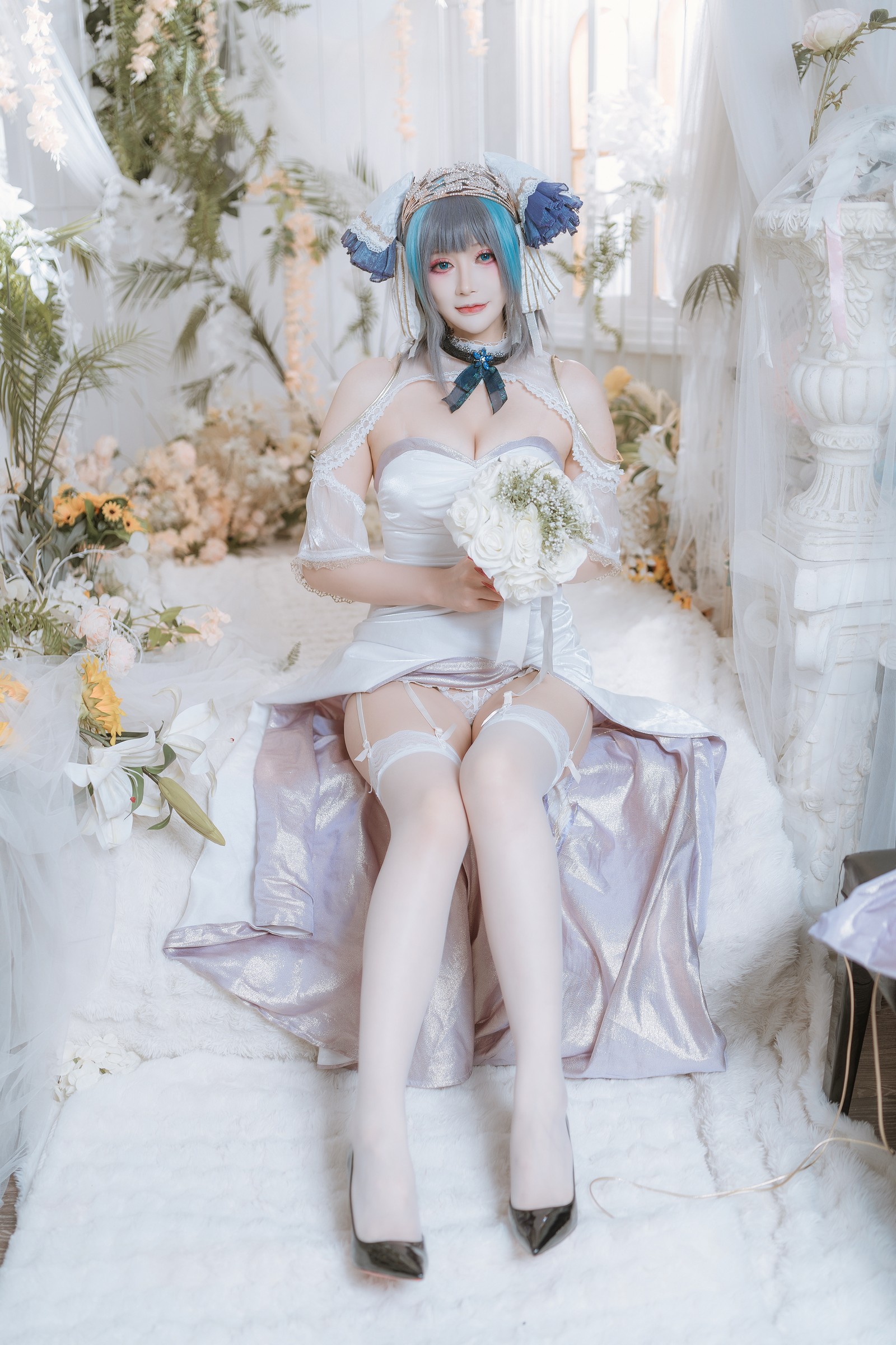 兔胖胖min – 碧蓝航线 柴郡 礼服 Cosplay 高清写真集（40P-674.7MB）插图4