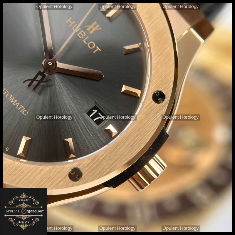 Hublot Classic Fusion King Gold Plated 42mm Gray Dial Swiss Automatic Movement
