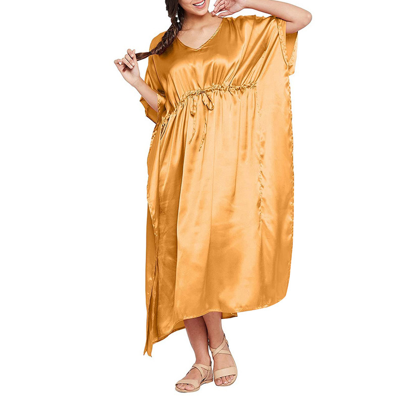 Women Satin Silk Nightdress Lingerie Sleepwear Nightgown Maxi Robe Loungewear - Picture 69 of 125