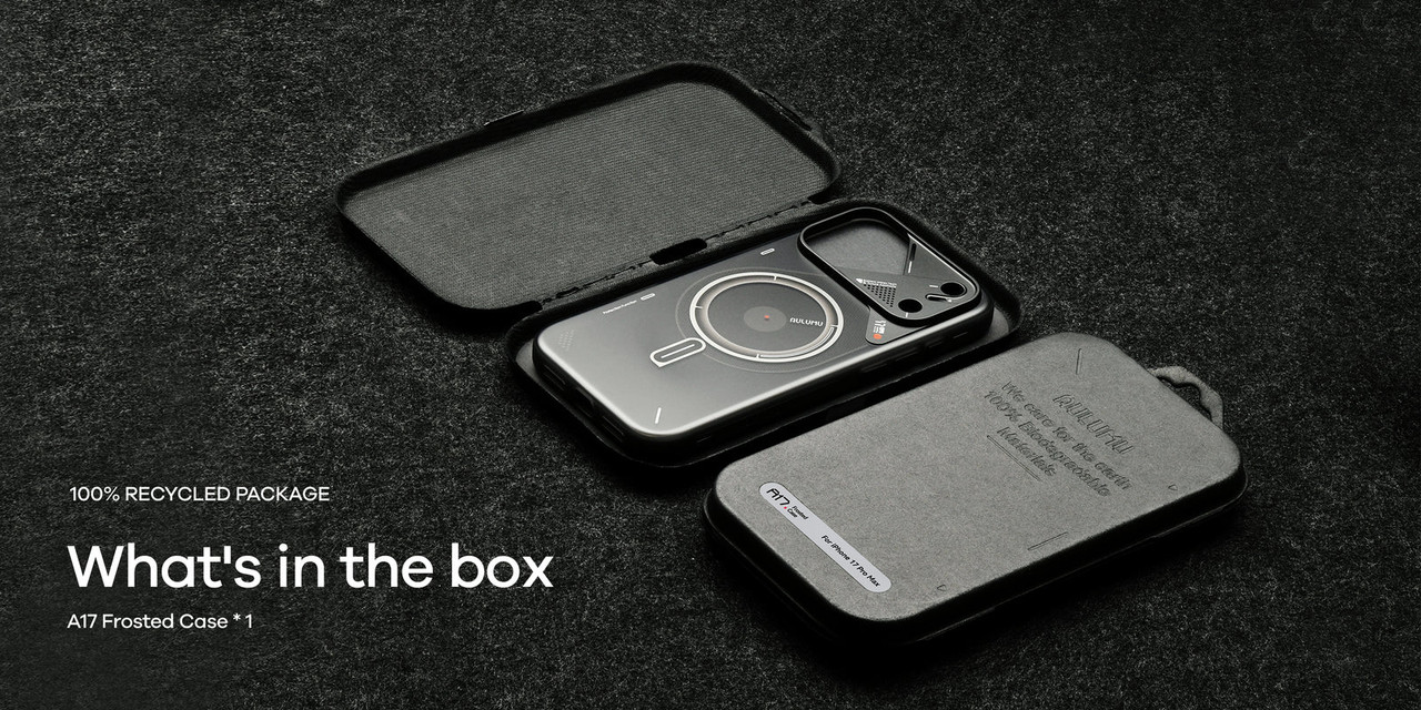 Husa pentru iPhone 17 Pro, Aulumu A17 Frosted, TPU rezistent, Compatibila MagSafe, Efect fosforescent, Protectie Camera, Butoane aluminiu, Racire activa CoolHyper, Protectie premium, Gri/Transparent A17 tpu pc 13