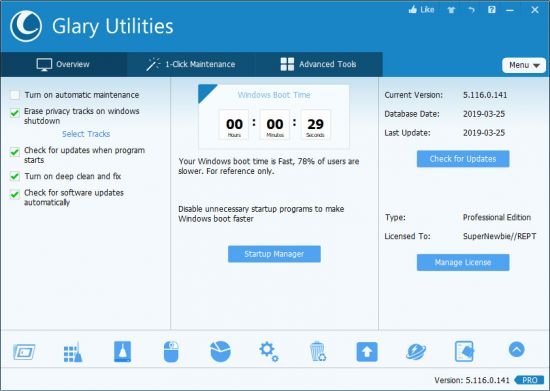 Glary Utilities Pro 5.164.0.190 Multilingual