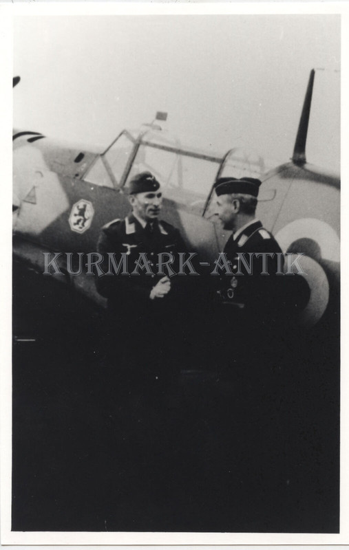 S753 Foto Wehrmacht Archiv Repro Luftwaffe Flugzeug Me109 Emblem Bayern 1860 Fuß