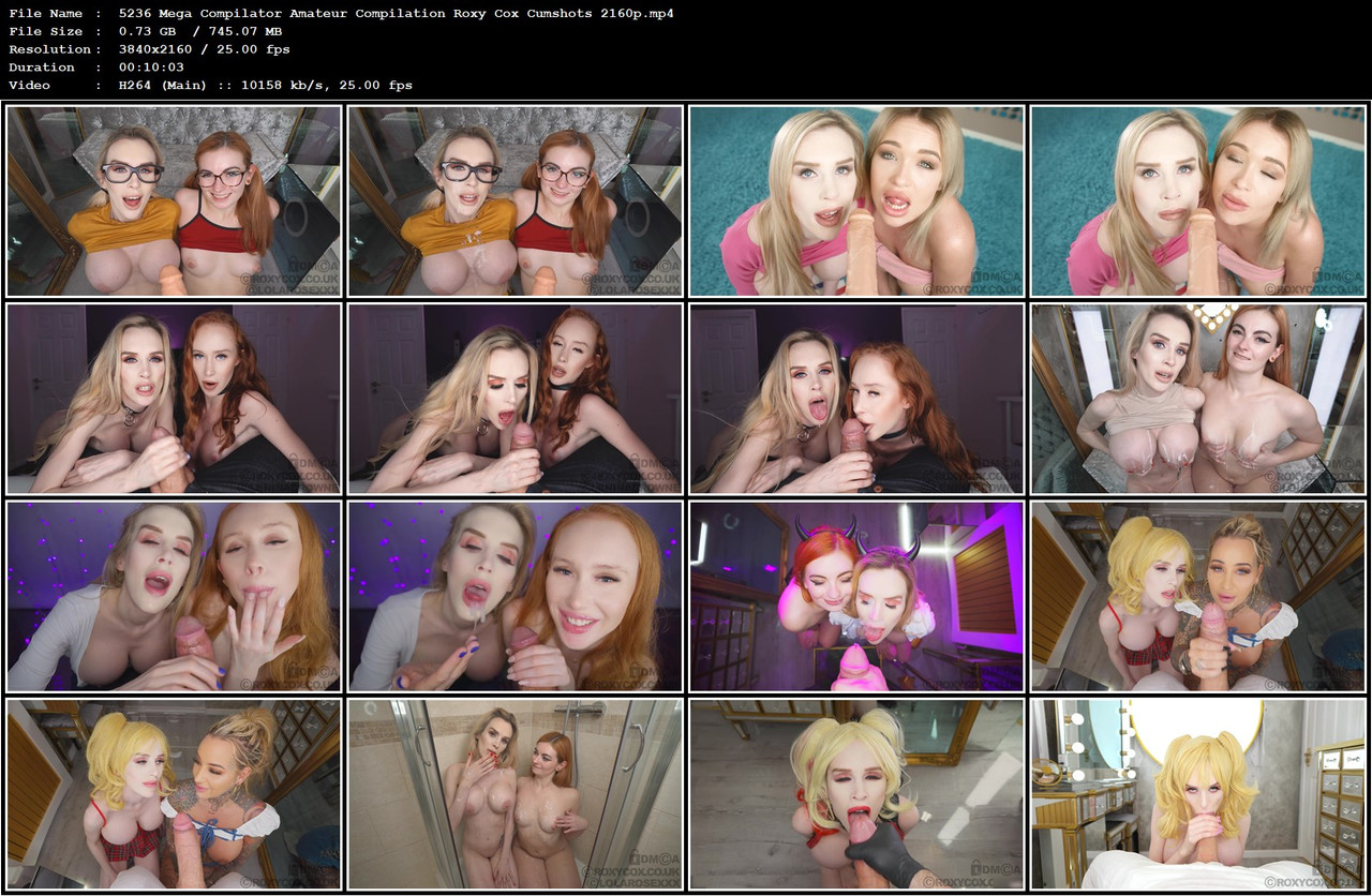 5236 Mega Compilator Amateur Compilation Roxy Cox Cumshots 2160p mp4