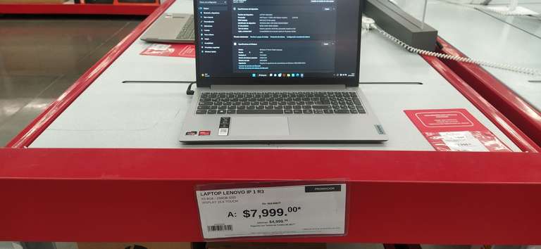 Sam's club Laptop Lenovo R3 7320U 8Gb 256SSD 15.6 Touch 
