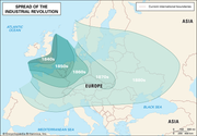 The-map-about-the-spread-of-the-industrial-revolution-in-Europe