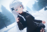 1girl, snow, {{{{{upper body}}}}}, aqua eyes, long hair, hime cut, white hair, s s-3042666516