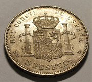 5 Pesetas, 1893, PGL - Alfonso XIII IMG-20201117-133345