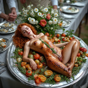 Garden wedding wom served Redhair 0 88