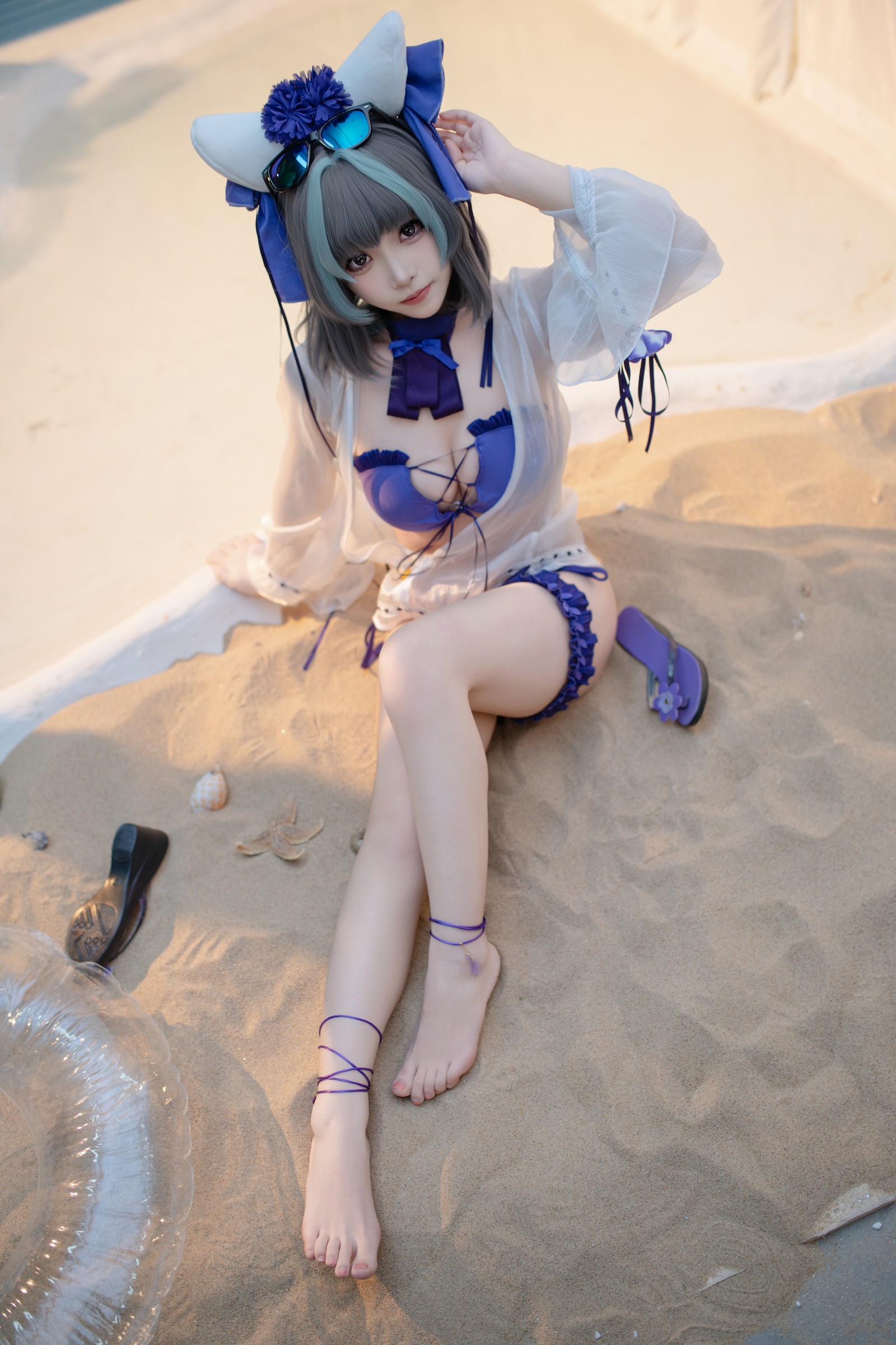 Bangni邦尼 – 泳装柴郡 Cosplay 高清写真集（86P-832MB）碧蓝航线插图9
