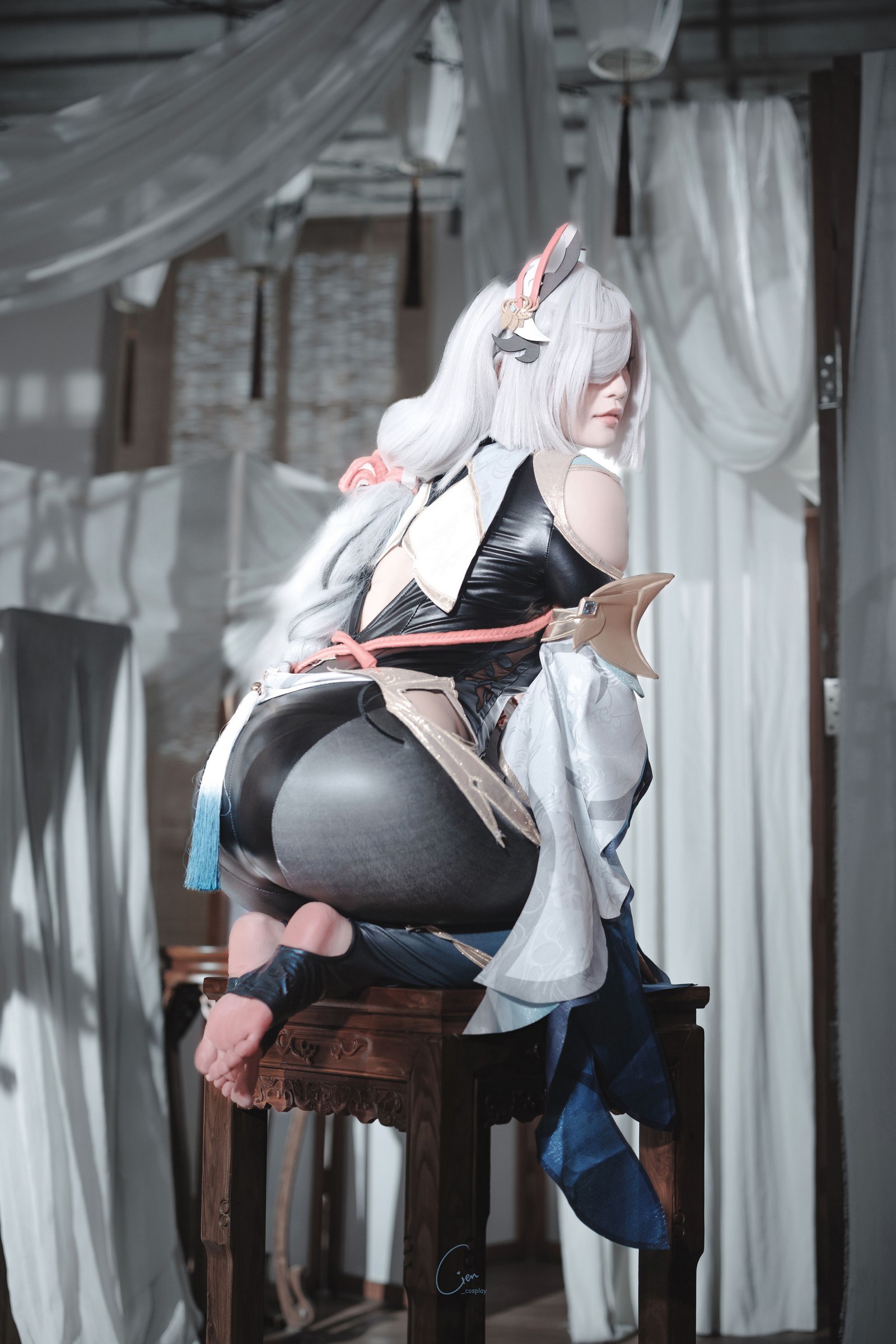 Cien恩恩 原神 申鹤 Cosplay 写真合集｜角色还原高清大图（31P｜89MB）插图