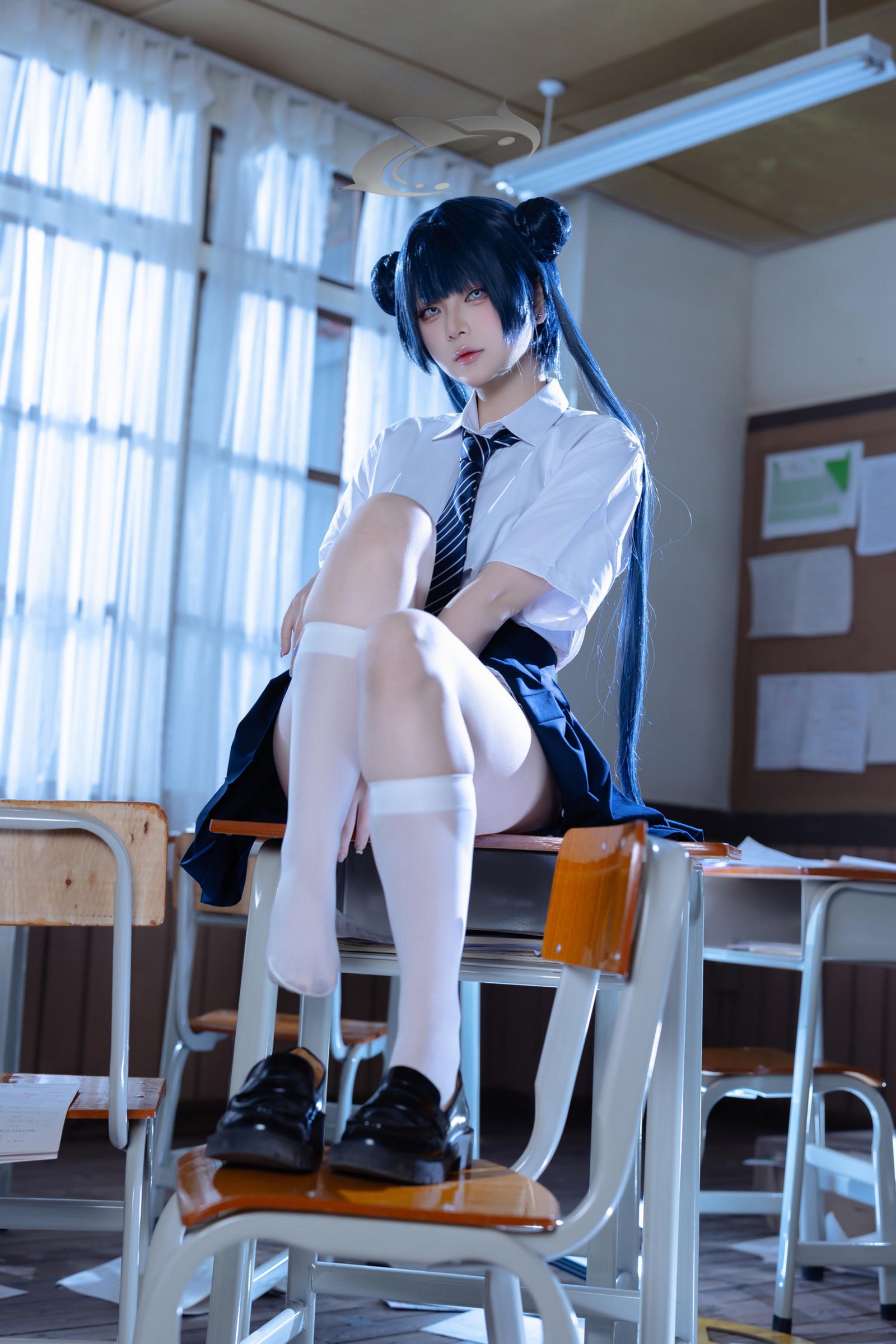 屿鱼 Yuyu 蔚蓝档案 妃咲 JK Cosplay 写真集（61P｜798MB）插图7