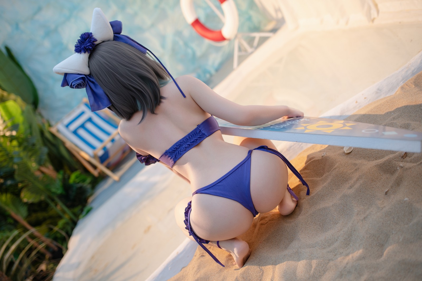 Bangni邦尼 – 泳装柴郡 Cosplay 高清写真集（86P-832MB）碧蓝航线插图9