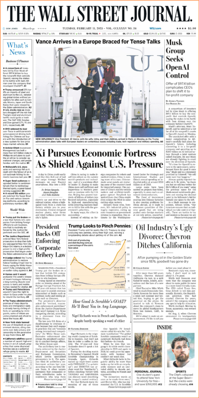 The Wall Street Journal February 11.2025