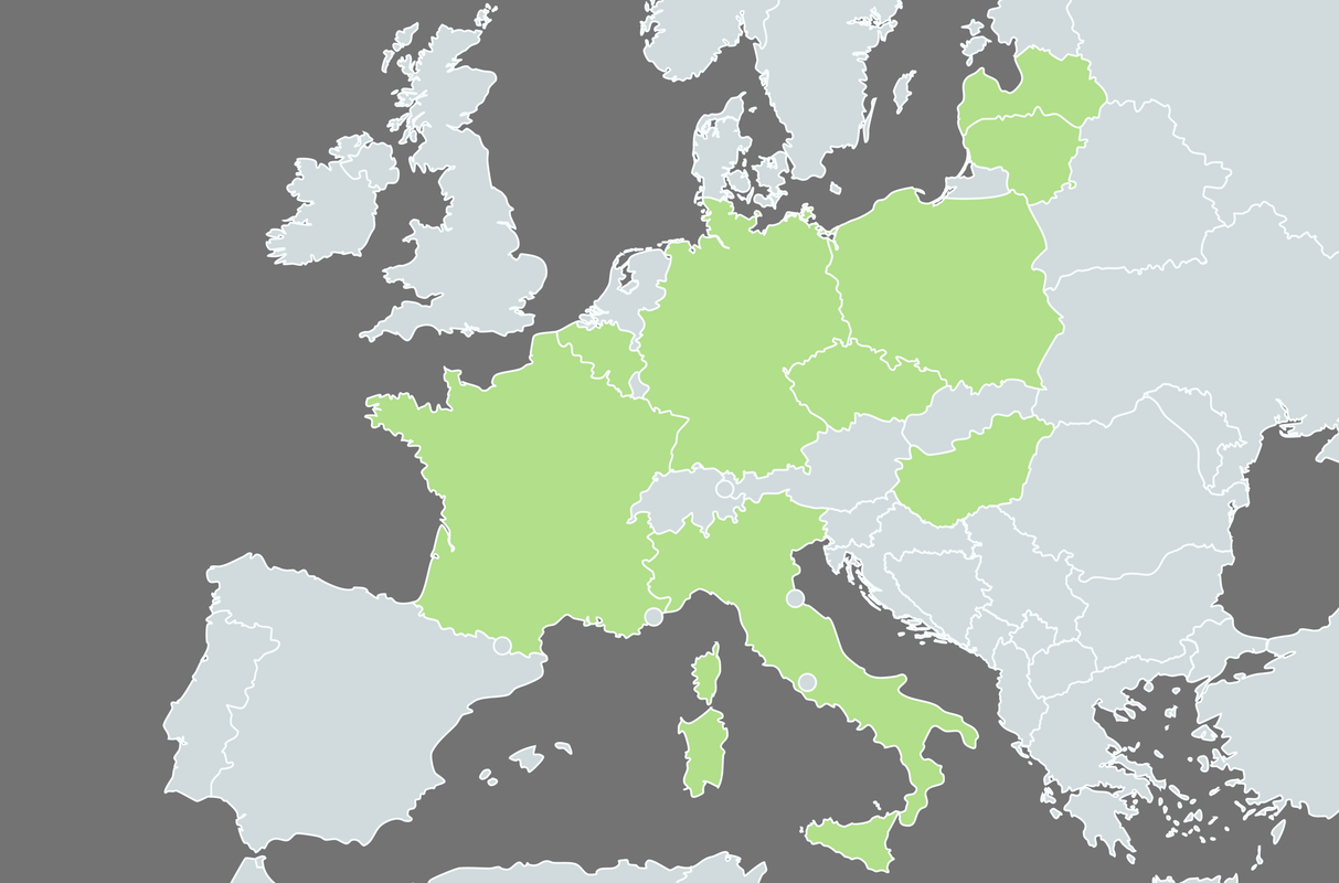 Carte de livraison Europe