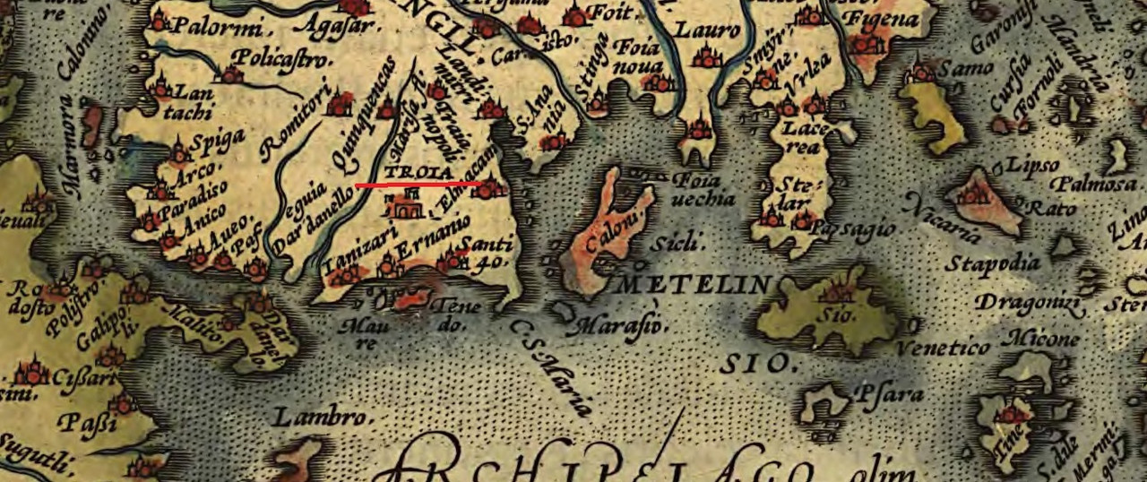 1570 ортелиус троя