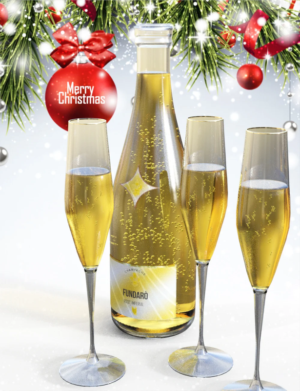 A Glass and Bottle of Champagne