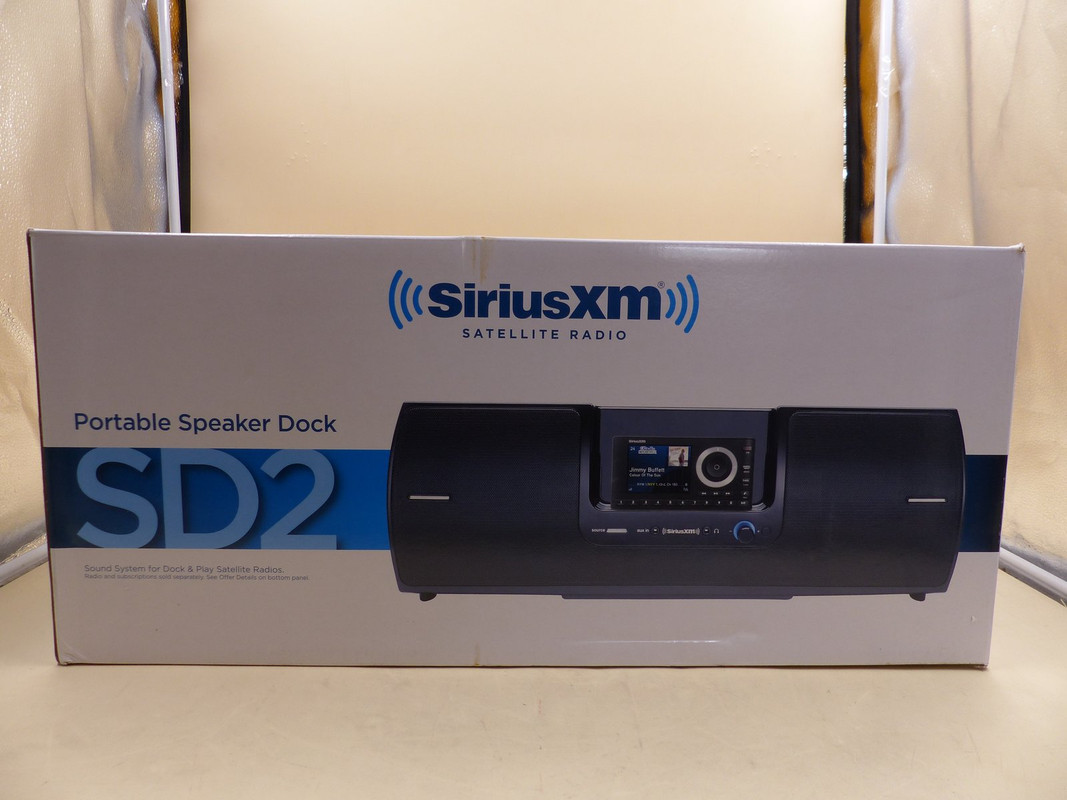 SIRIUS SIRIUSXM SXSD2 SATELLITE RADIO PORTABLE SPEAKER DOCK SD2