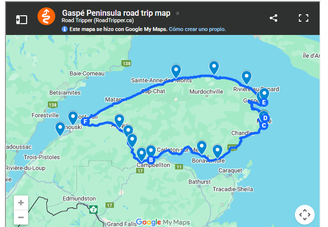El itinerario de viaje por carretera Gaspé Peninsula de 5 dí - * ¿Dónde dormir en Percé? * ✈️ Foro USA y Canadá