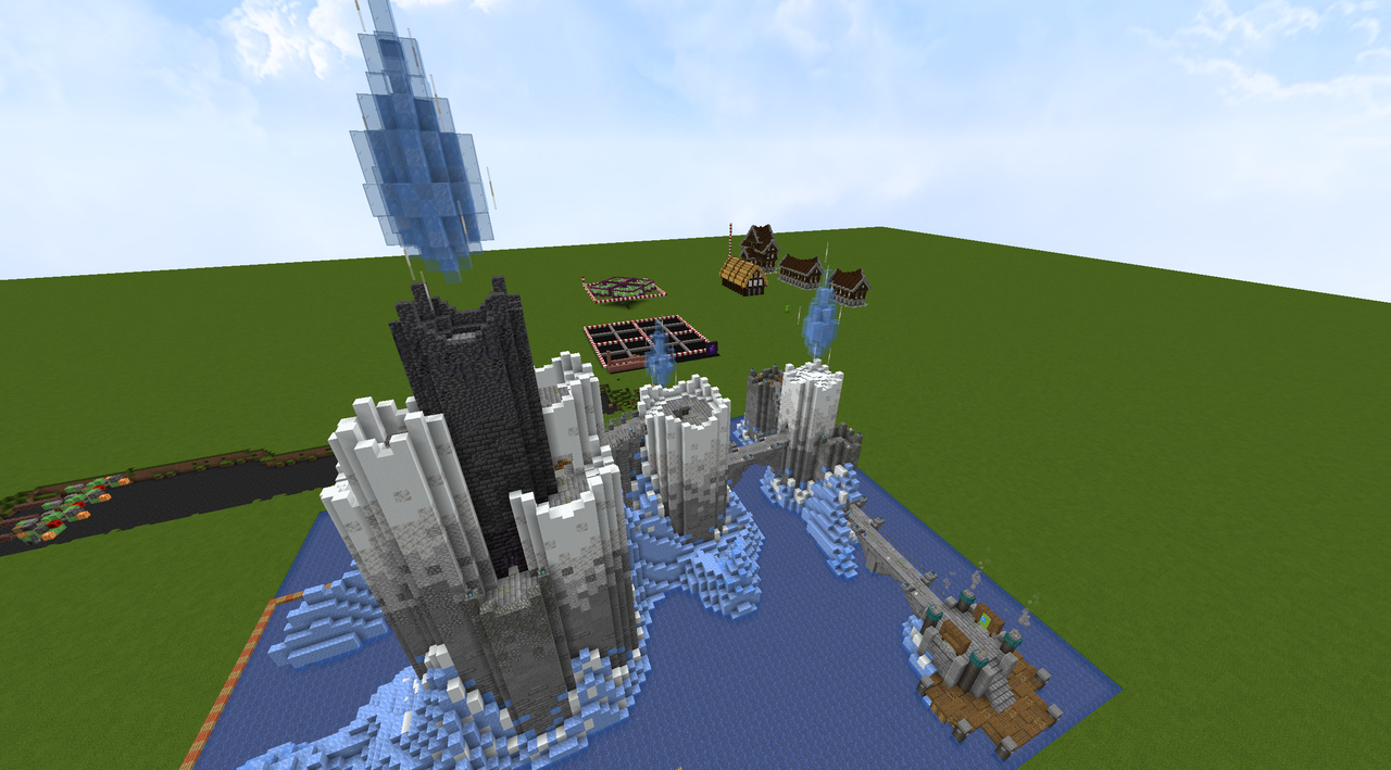 Floating Arctic Fortress (with creation Prozess) Minecraft Map