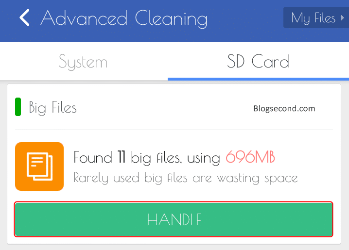 Fitur Big File di Aplikasi Clean Master