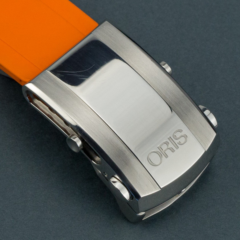 Oris Aquis Date 43 ref. 01 733 7653 4158-07 4 26 34EB Orange Rubber strap-8