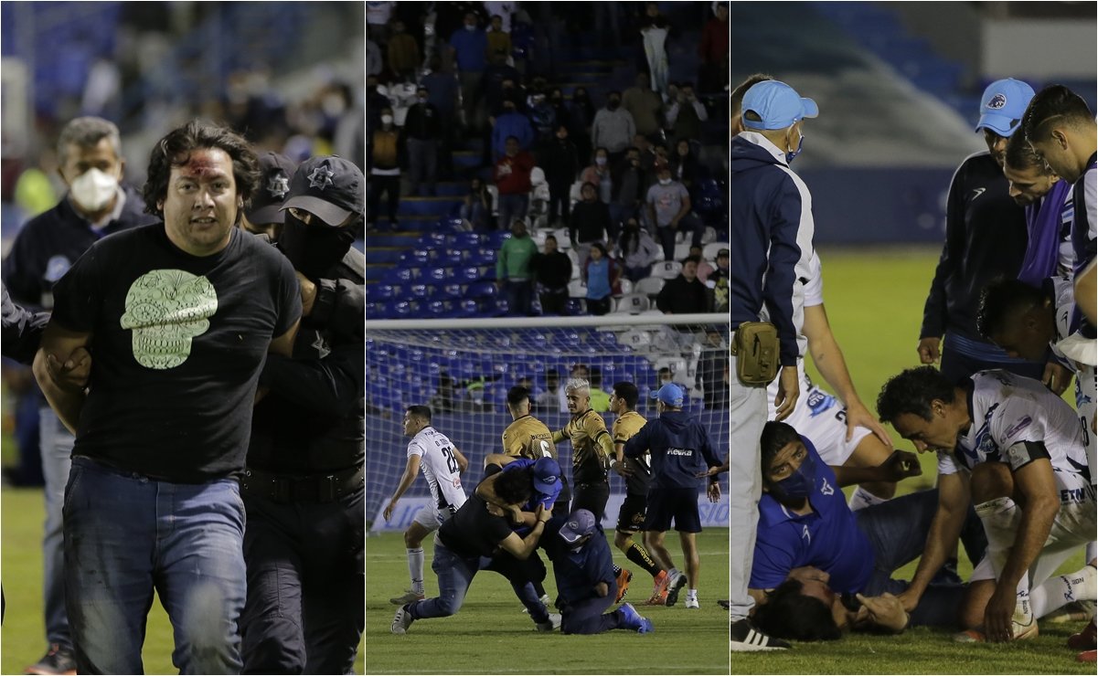 Celaya vs Dorados: aficionados invaden la cancha y atacan a los jugadores
