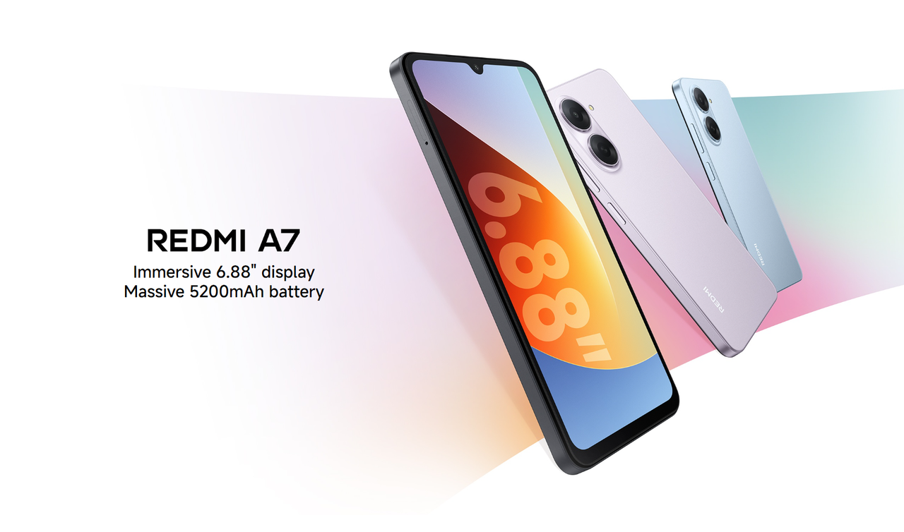 Redmi A7 Modern Android Smartphone Studio Showcase Banner