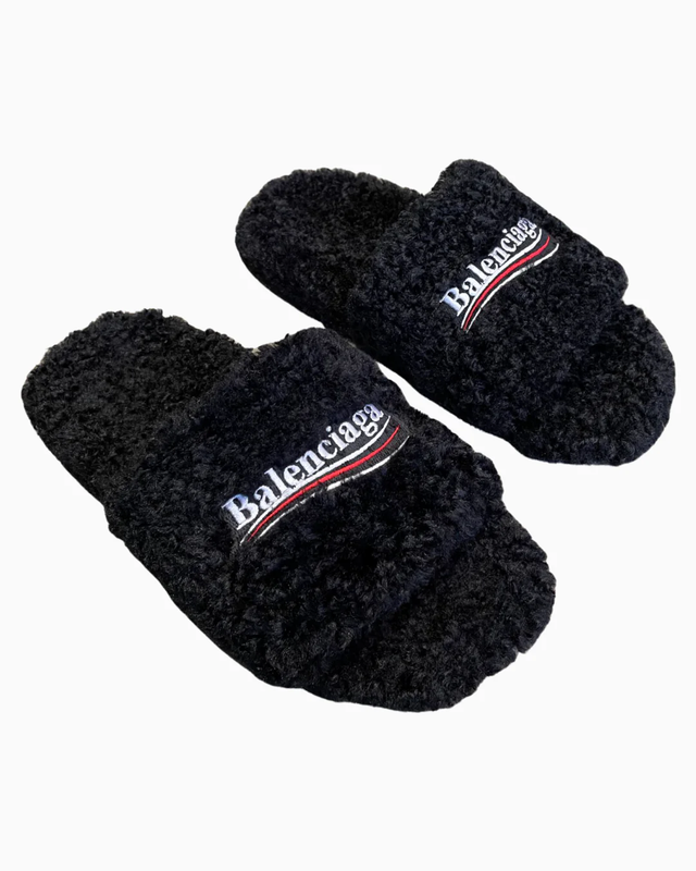 Balenciaga Fur Slides