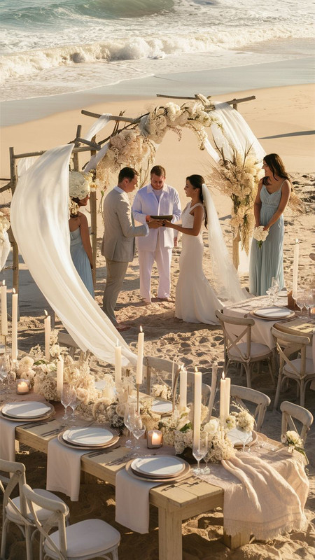 Creative beach wedding decorations to elevate your seaside celebration