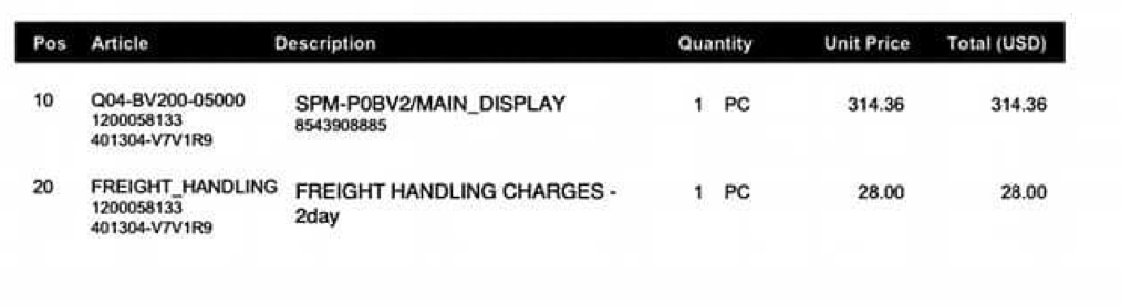 wing touchscreen part numbers copy