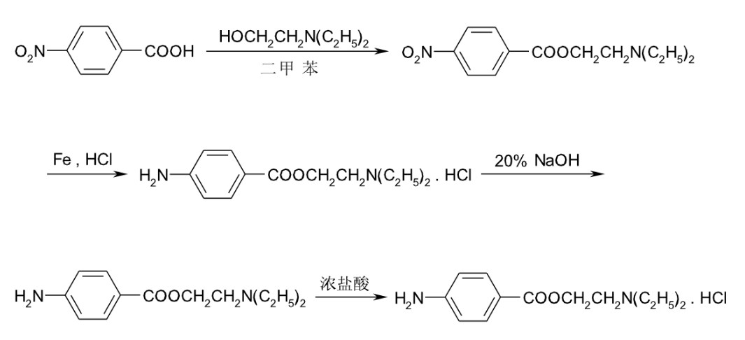 普鲁卡因合成路线