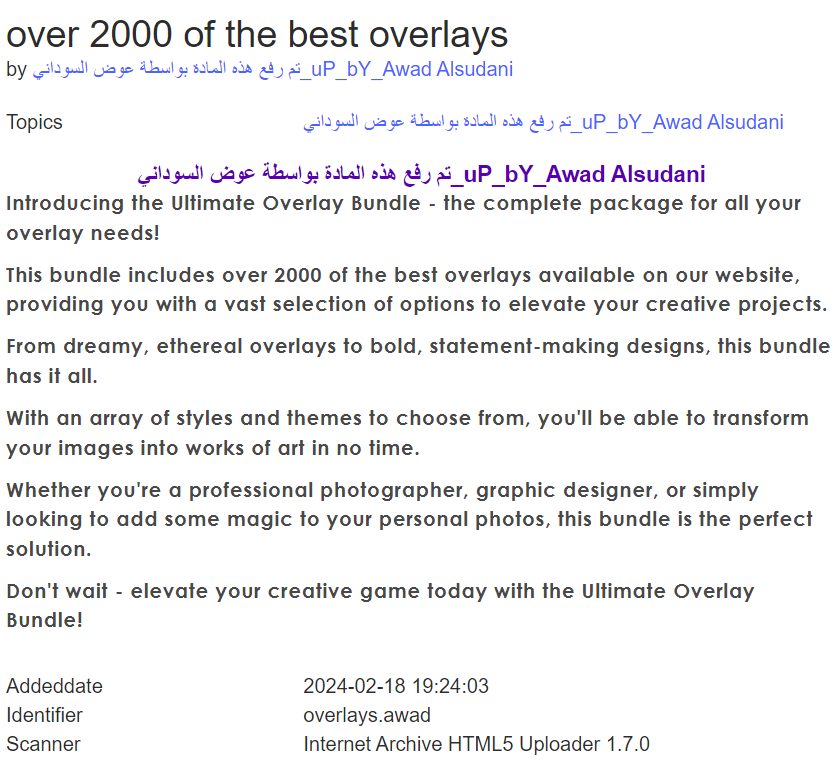 over 2000 best overlays 