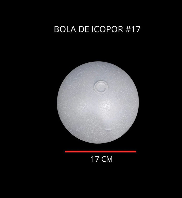 bola de icopor de 17cm para manualidades esfera anime