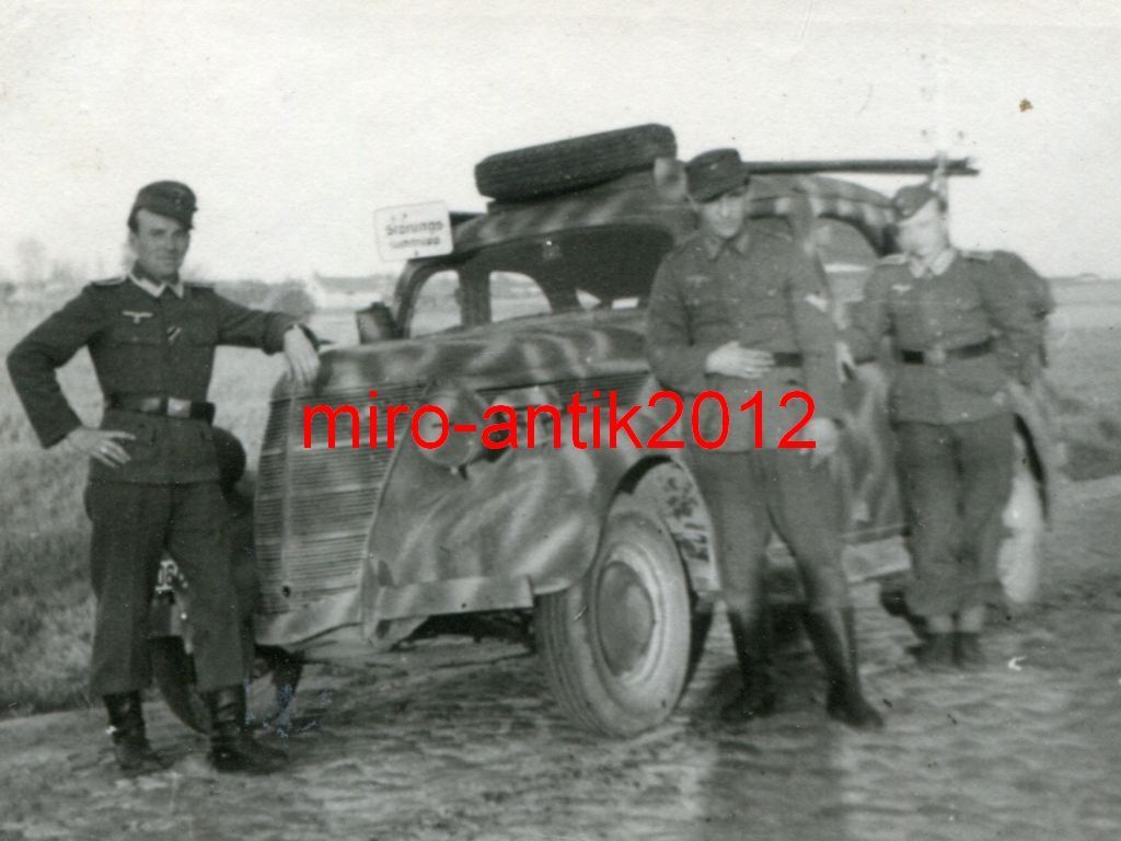 Foto, Wehrmacht. PKW, Kübelwagen, Camo, Tarnung,