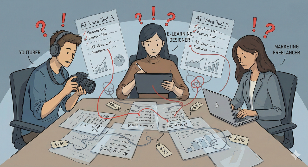 Creators confused by overlapping features of Lovo and Murf