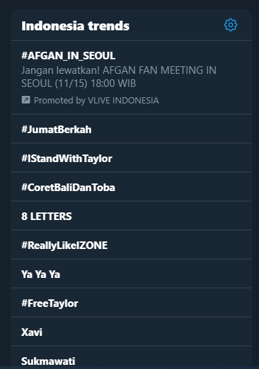 Tagar #IStandWithTaylor menjadi trending topic di Twitter Indonesia