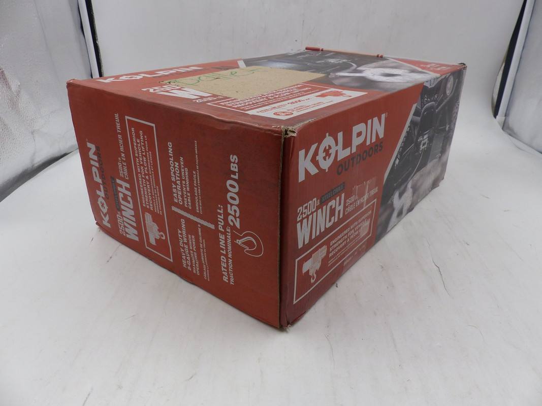 KOLPIN 25-9250 UNIVERSAL WINCH ATV UTV 2500 LB WITH STEEL CABLE