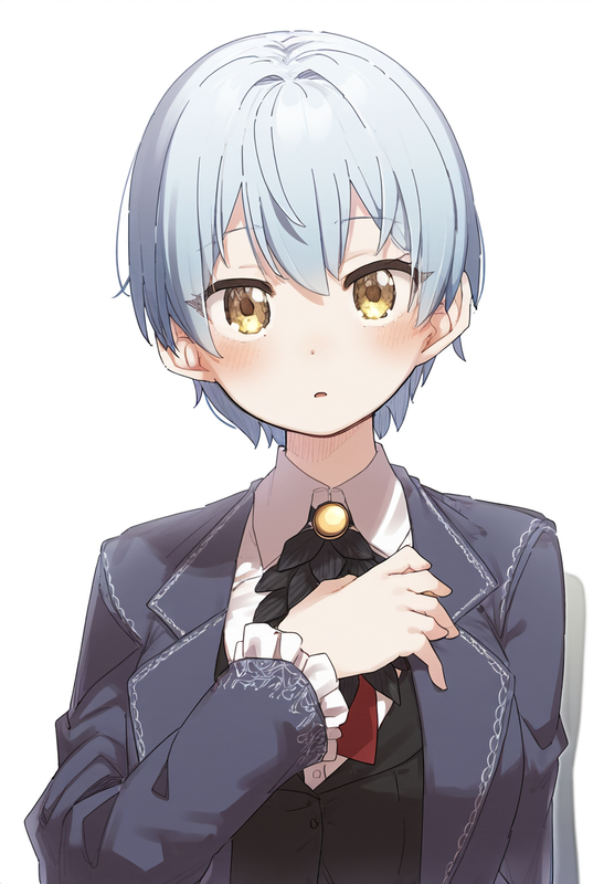 depth of field, 1girl, {{{angela (project moon)}}}, short hair, artist_ yukie (k s-3416482455