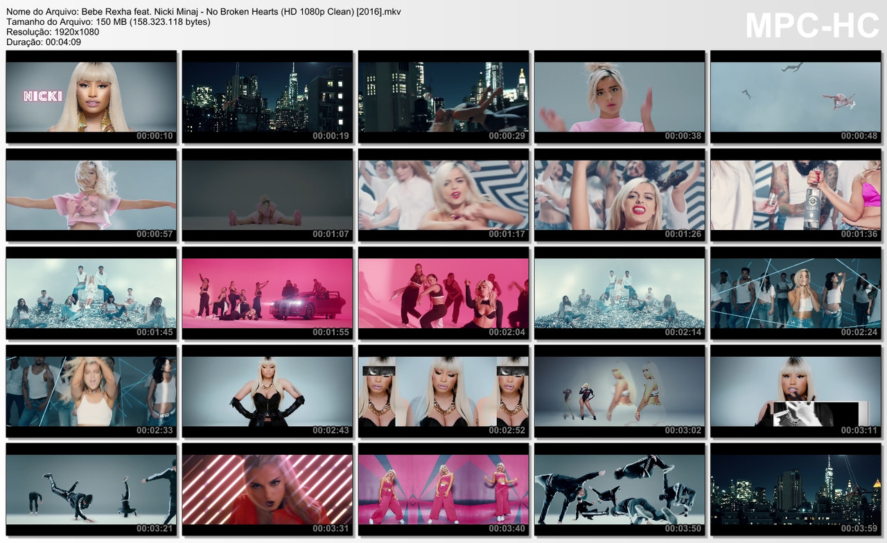 Bebe Rexha feat. Nicki Minaj - No Broken Hearts (HD 1080p Clean) [2016]