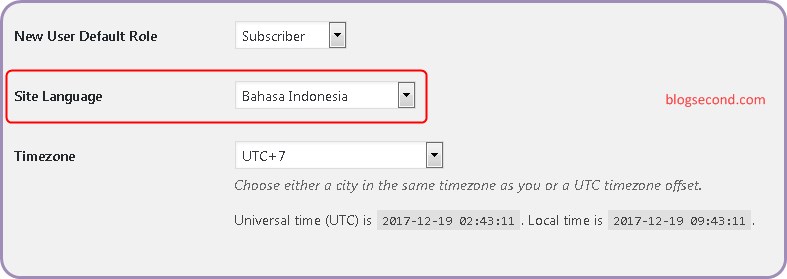 Mengubah Bahasa di WordPress