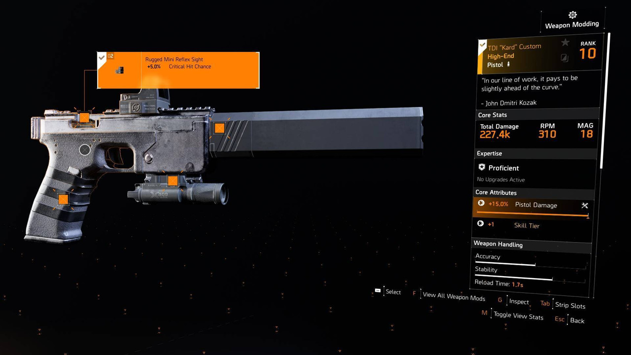 sidearm - Actual sight