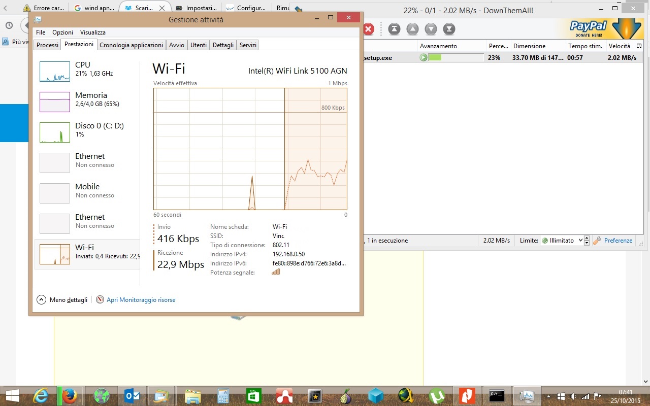 Test2 Tim 4G LTE download 23 Mbps