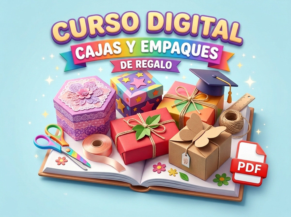 Curso cajas y empaques bolsas decorativas canastas moños scrapbook pdf